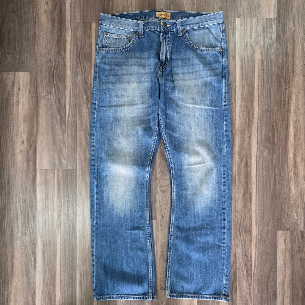 Wrangler 20X 42MWXLB Vintage Bootcut Jeans Blue Denim Mens 36x34